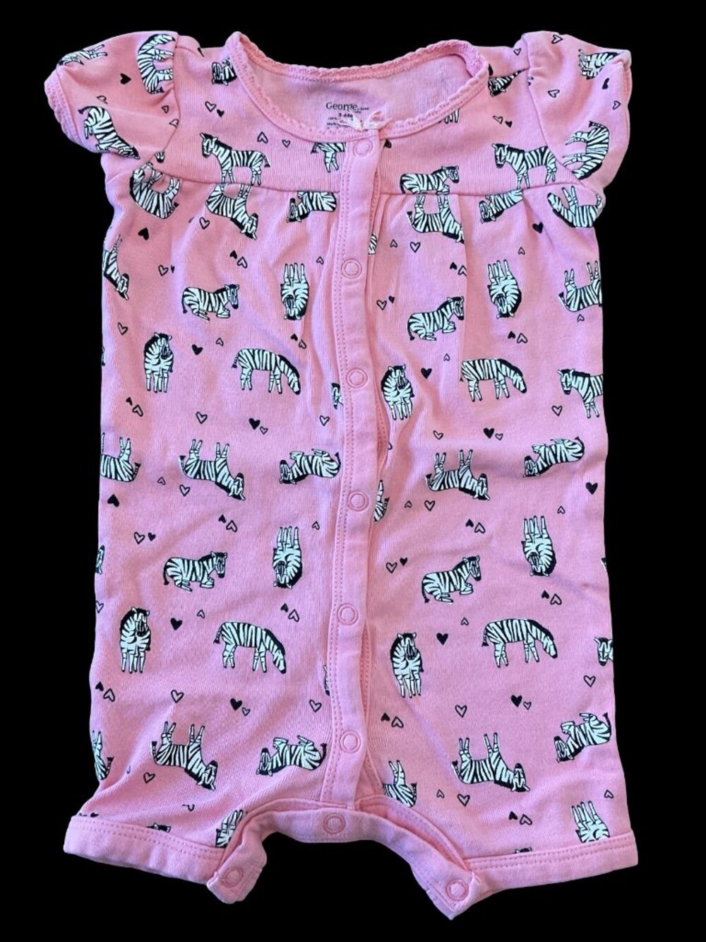🌻10/$25 - Pink Zebra Print Romper